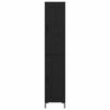 vidaXL Magasfi&uacute; Fekete t&ouml;lgy 34,5 x 34 x 180 cm Faanyag