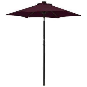 vidaXL bord&oacute; alum&iacute;nium napernyő LED-vil&aacute;g&iacute;t&aacute;ssal 200 x 211 cm