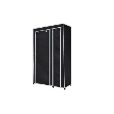 vidaXL fekete összecsukható ruhásszekrény 110 x 45 x 175 cm