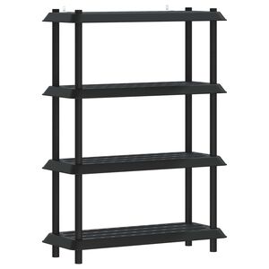 vidaXL Polc egys&eacute;g 4 szint 100 x 40 x 136,5 cm PP Antracitsz&uuml;rke
