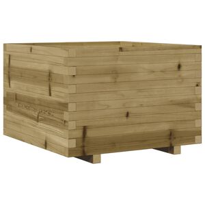 vidaXL impregn&aacute;lt fenyőfa kerti vir&aacute;gl&aacute;da 70 x 70 x 49,5 cm