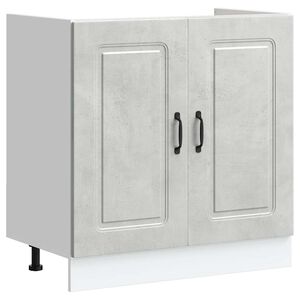 vidaXL Mosogat&oacute; aljzat szekr&eacute;ny Kalmar betonsz&uuml;rke 80x46x81,5 cm