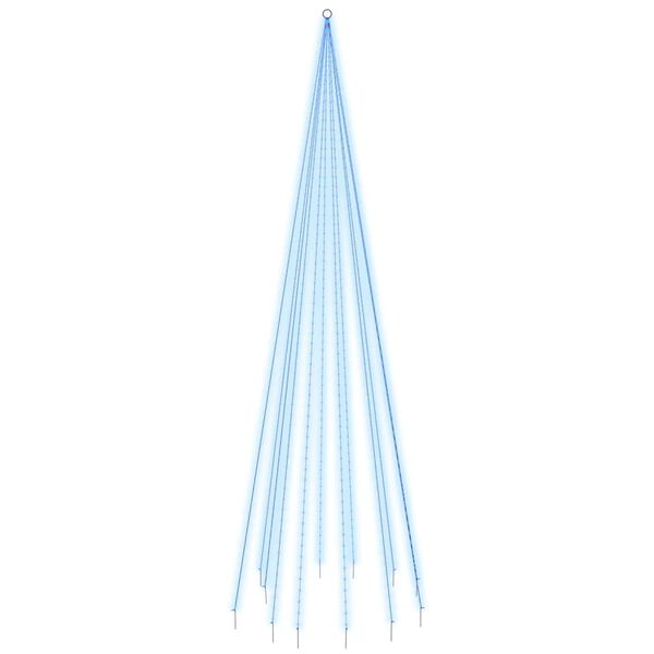 vidaXL kar&aacute;csonyfa z&aacute;szl&oacute;r&uacute;don 732 k&eacute;k LED-del 500 cm