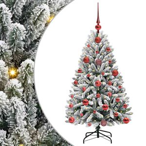 vidaXL Mű kar&aacute;csonyfa 120 cm 150 LED Meleg feh&eacute;r PVC &eacute;s Ac&eacute;l