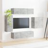vidaXL TV falit kabinet szett Falra szerelhető 6 pcs Beton Sz&uuml;rke