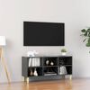 vidaXL magasf&eacute;nyű sz&uuml;rke TV-szekr&eacute;ny t&ouml;m&ouml;r fal&aacute;bakkal 103,5x30x50 cm