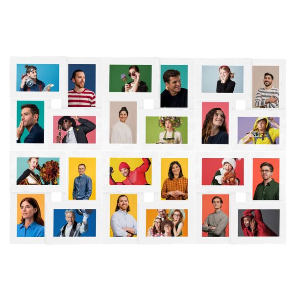 vidaXL fehér MDF fényképkeretszett 24 db 10 x 15 cm-es képhez