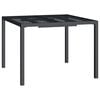 vidaXL antracitsz&uuml;rke ac&eacute;l kerti asztal 100 x 100 x 72 cm
