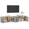vidaXL 2 db betonsz&uuml;rke fali TV-szekr&eacute;ny 100 x 34,5 x 40 cm