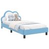 vidaXL Gyerek&aacute;gy kerettel K&eacute;k 90 x 200 cm PU