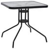 vidaXL fekete ac&eacute;l kerti asztal 70 x 70 x 70 cm