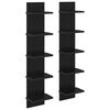 vidaXL Falpolc 2 db Fekete T&ouml;lgy 22 x 15 x 100 cm Szerelt Fa