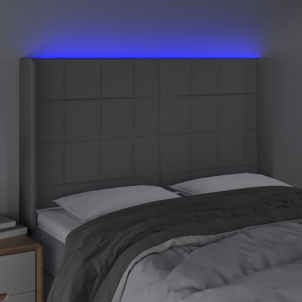 vidaXL vil&aacute;gossz&uuml;rke sz&ouml;vet LED-es fejt&aacute;mla 147x16x118/128 cm