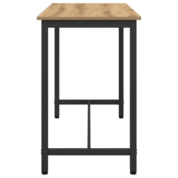 vidaXL asztal Artisan t&ouml;lgy 100 x 50 x 76,5 cm Műszaki fa &eacute;s ac&eacute;l