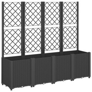 vidaXL fekete polipropil&eacute;n r&aacute;csos kerti &uuml;ltetől&aacute;da 160 x 40 x 140 cm