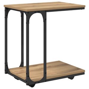 vidaXL Oldal asztal Artisan t&ouml;lgy 50 x 35 x 55.5 cm Szerelt Fa