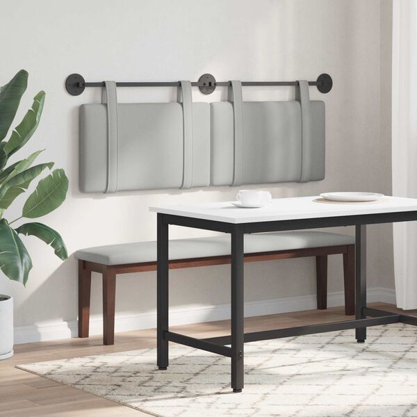 vidaXL Fali Fejt&aacute;mla Egysz&iacute;nű Felhősz&uuml;rke 130 x 55 x 5 cm sz&ouml;vet