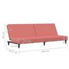 vidaXL k&eacute;tszem&eacute;lyes r&oacute;zsasz&iacute;n b&aacute;rsony kanap&eacute;&aacute;gy