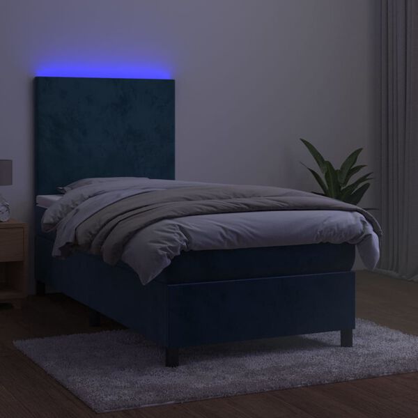 vidaXL s&ouml;t&eacute;tk&eacute;k b&aacute;rsony rug&oacute;s &eacute;s LED-es &aacute;gy matraccal 80 x 200 cm