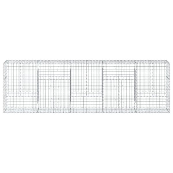 vidaXL horganyzott vas gabion kos&aacute;r fed&eacute;llel 500 x 50 x 150 cm