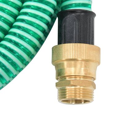 vidaXL zöld PVC szívótömlő sárgaréz csatlakozókkal 1,1" 25 m