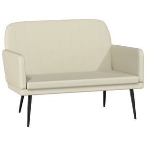 vidaXL kr&eacute;msz&iacute;nű műbőr pad 107 x 80 x 81 cm