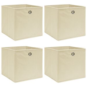 vidaXL 4 db kr&eacute;msz&iacute;nű sz&ouml;vet t&aacute;rol&oacute;doboz 32 x 32 x 32 cm