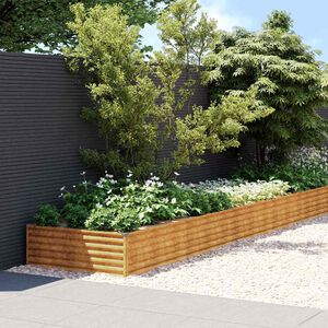 vidaXL corten ac&eacute;l kerti magas&aacute;gy&aacute;s 770x100x36 cm
