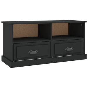 vidaXL fekete szerelt fa TV-szekr&eacute;ny 93x35,5x45 cm