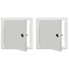 vidaXL Hozz&aacute;f&eacute;r&eacute;si panel 2 db Feh&eacute;r 23 x 23 x 3 cm Ac&eacute;l