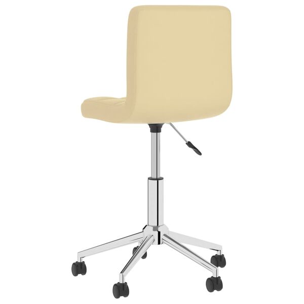 vidaXL 4 db kr&eacute;msz&iacute;nű műbőr forg&oacute; &eacute;tkezősz&eacute;k