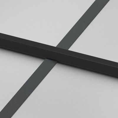 vidaXL fekete edzett üveg és alumínium vékony beltéri ajtó 83x201,5 cm