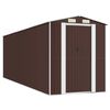 vidaXL s&ouml;t&eacute;tbarna horganyzott ac&eacute;l kerti f&eacute;szer 192 x 606 x 223 cm