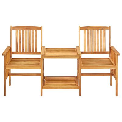 vidaXL tömör akácfa kerti székek asztalkával 159 x 61 x 92 cm