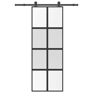 vidaXL tol&oacute;ajt&oacute; vasalatokkal 76x205 cm edzett &uuml;veg&Alum&iacute;nium