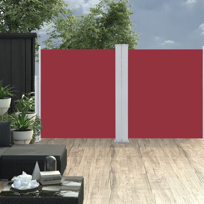 vidaXL piros behúzható oldalsó napellenző 160 x 600 cm
