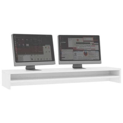 vidaXL fehér forgácslap monitorállvány 100 x 24 x 13 cm