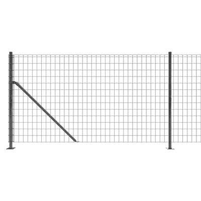 vidaXL antracitszürke dróthálós kerítés illesztőperemmel 1x25 m
