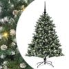 vidaXL Mű kar&aacute;csonyfa 150 LED-del Z&ouml;ld 120 cm PVC &eacute;s Műanyag &eacute;s Ac&eacute;l