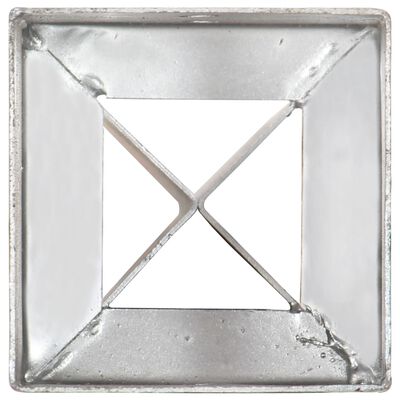 vidaXL 2 db ezüstszínű horganyzott acél kerítéstüske 12 x 12 x 89 cm