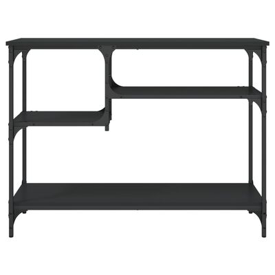 vidaXL fekete tálalóasztal polcokkal 100 x 35 x 75 cm