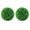 vidaXL 2 db z&ouml;ld mesters&eacute;ges boxwood g&ouml;mb&ouml;k LED f&eacute;nyekkel 47 cm