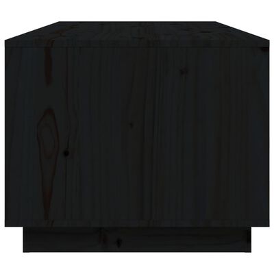 vidaXL fekete tömör fenyőfa dohányzóasztal 100 x 50 x 41 cm