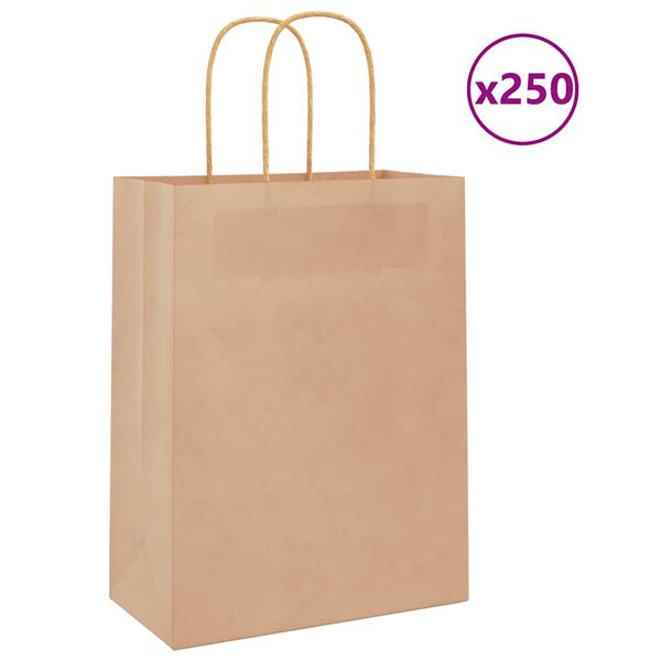 vidaXL 250 db barna pap&iacute;rzacsk&oacute;k foganty&uacute;kkal 21x11x28 cm