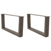 vidaXL 2 db V-alak&uacute; nat&uacute;r ac&eacute;l doh&aacute;nyz&oacute;asztal l&aacute;b 70 x (30-31,3) cm
