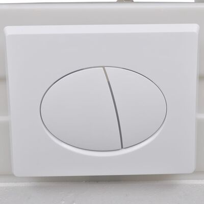 vidaXL falra szerelhető fekete kerámia WC rejtett öblítőtartállyal