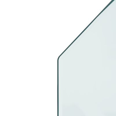vidaXL hatszög alakú kandalló-üveglap 120 x 50 cm