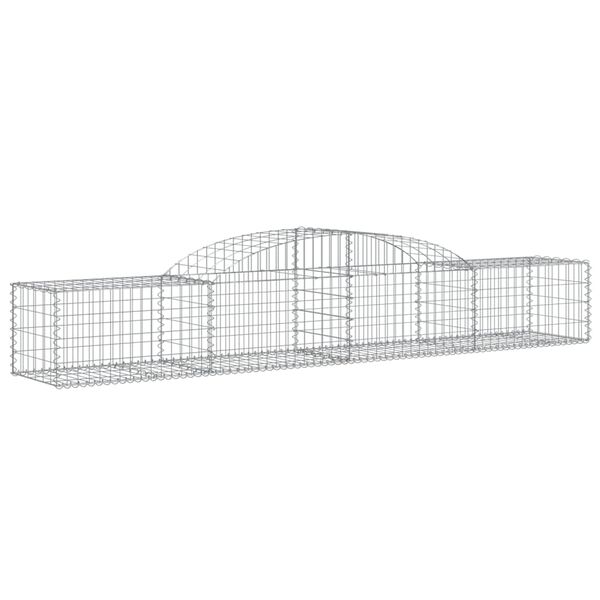 vidaXL íves horganyzott vas gabion kosár 300 x 50 x 40/60 cm