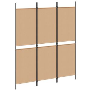 vidaXL 5 paneles barna sz&ouml;vet parav&aacute;n 250x180 cm