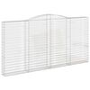 vidaXL &iacute;ves horganyzott vas gabion kos&aacute;r 400x30x200/220 cm